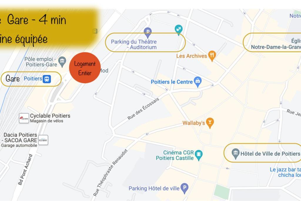 Appartement En Face De La Gare - Centre Ville Poitiers Eksteriør bilde